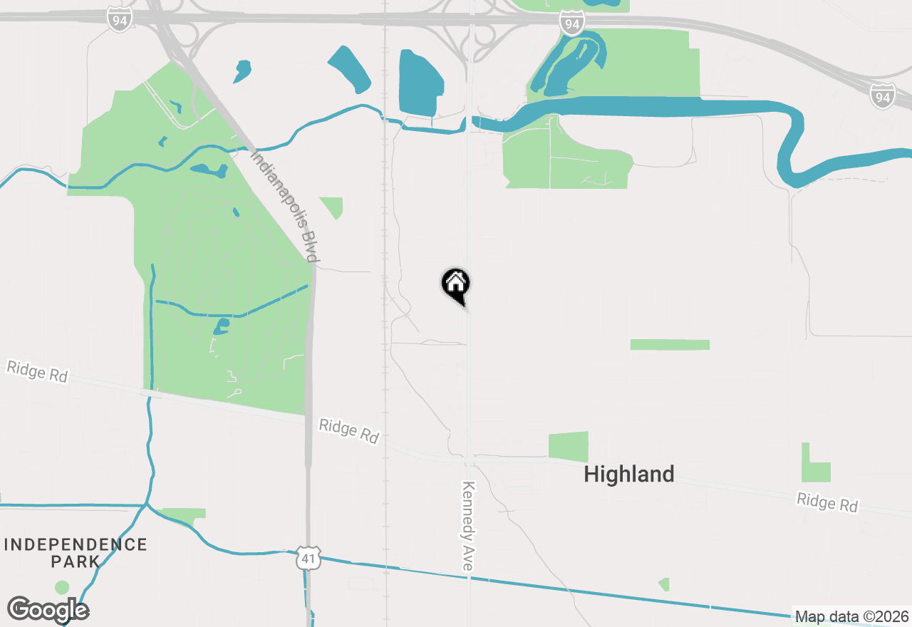 Map of 2736 Ross Street, Highland, IN 46322