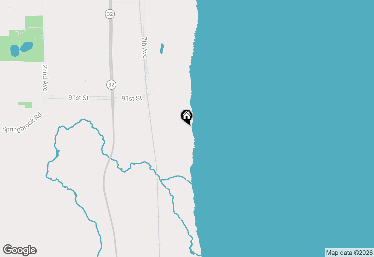 Map of 9253 Lakeshore Dr, Pleasant Prairie, WI 53158