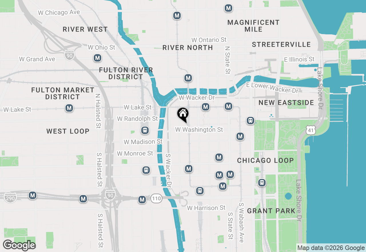 Map of 212 W Washington Avenue #1508, Chicago, IL 60606
