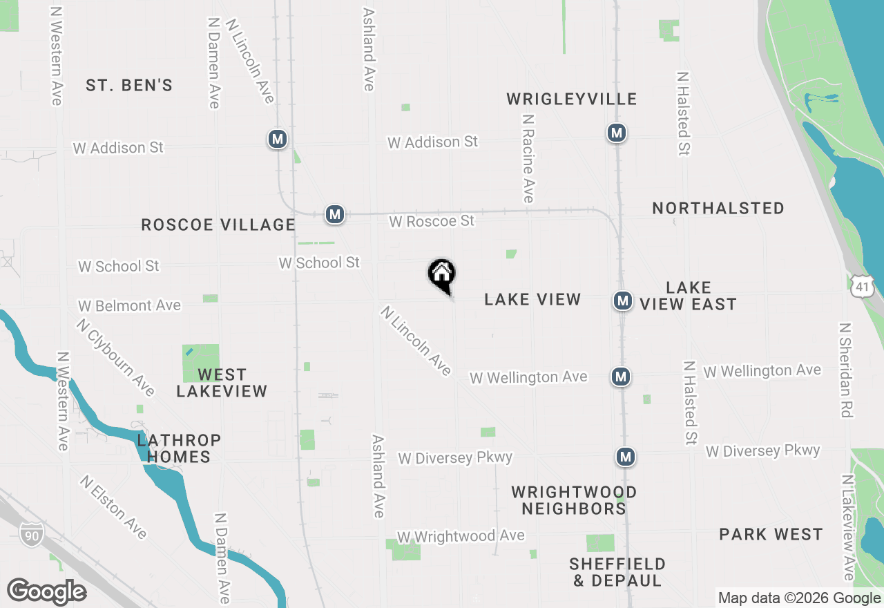 Map of 1415 W Belmont Avenue #3, Chicago, IL 60657