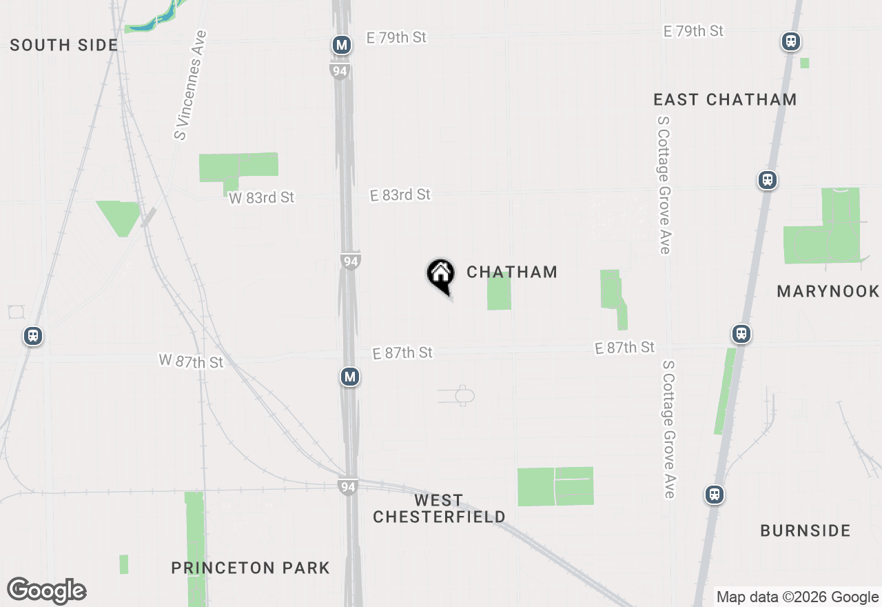 Map of 8549 S Indiana Avenue, Chicago, IL 60619