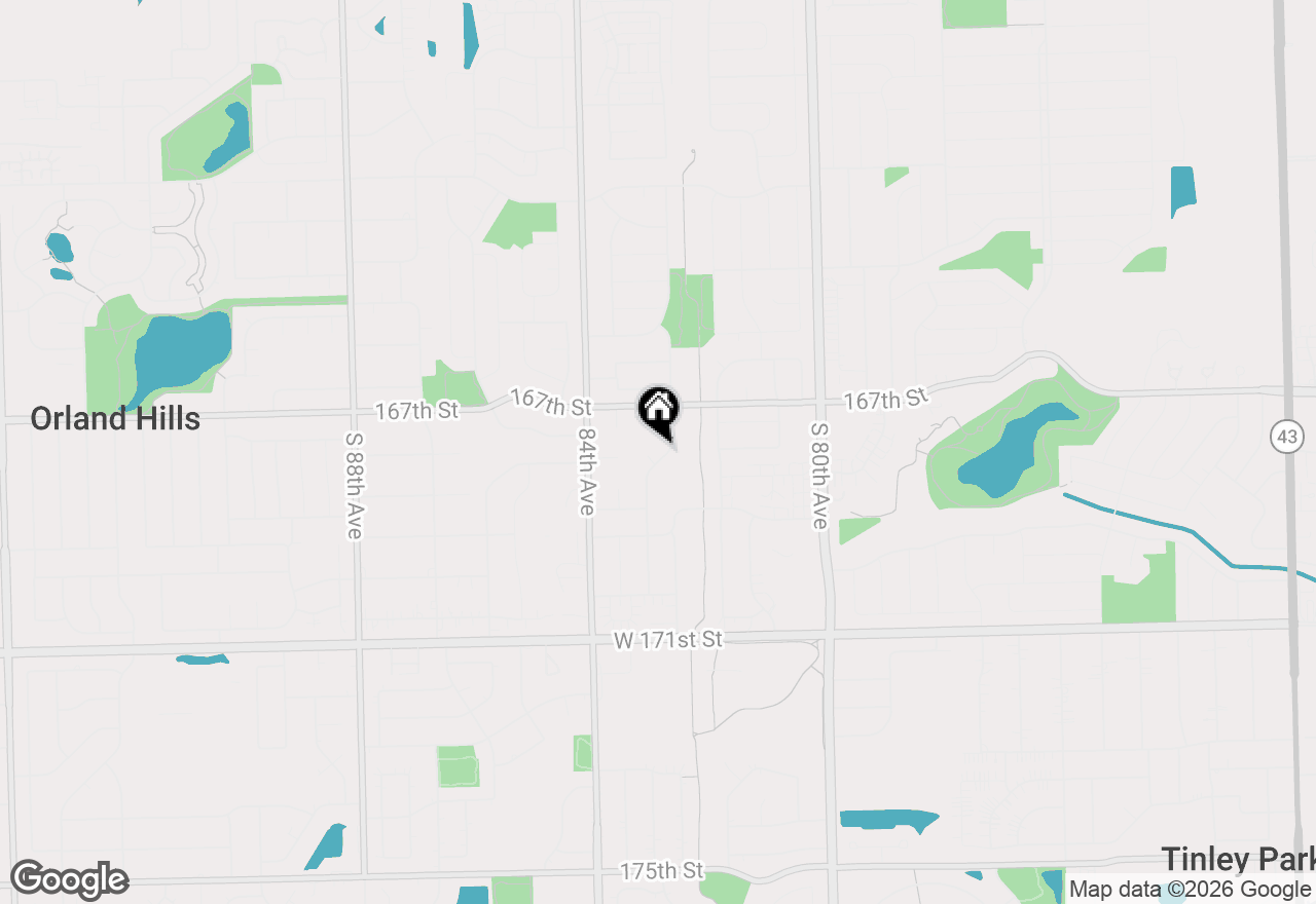 Map of 16748 Richards Drive, Tinley Park, IL 60477