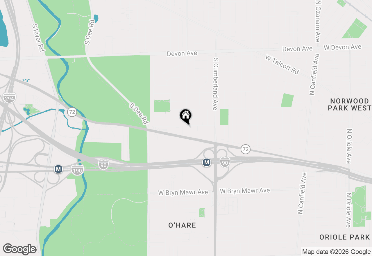 Map of 1155 Peterson Avenue #B, Park Ridge, IL 60068
