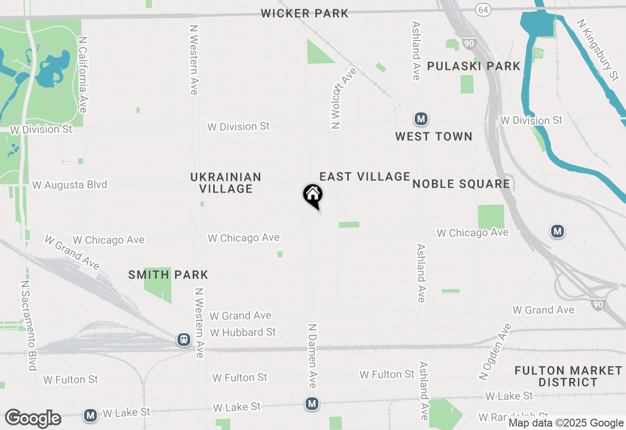 Map of 847 N Damen Avenue #1F, Chicago, IL 60622