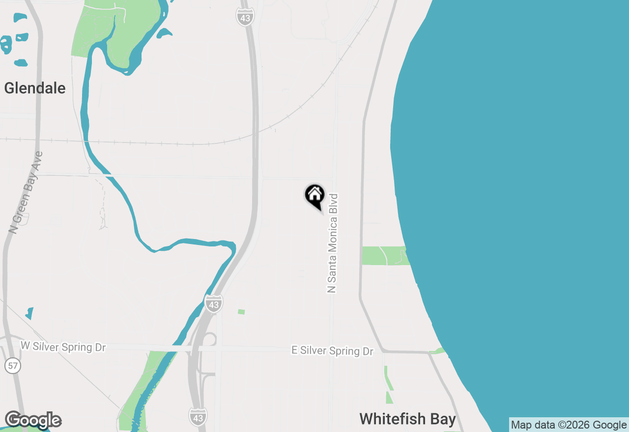 Map of 6053 N Shoreland Ave, Whitefish Bay, WI 53217