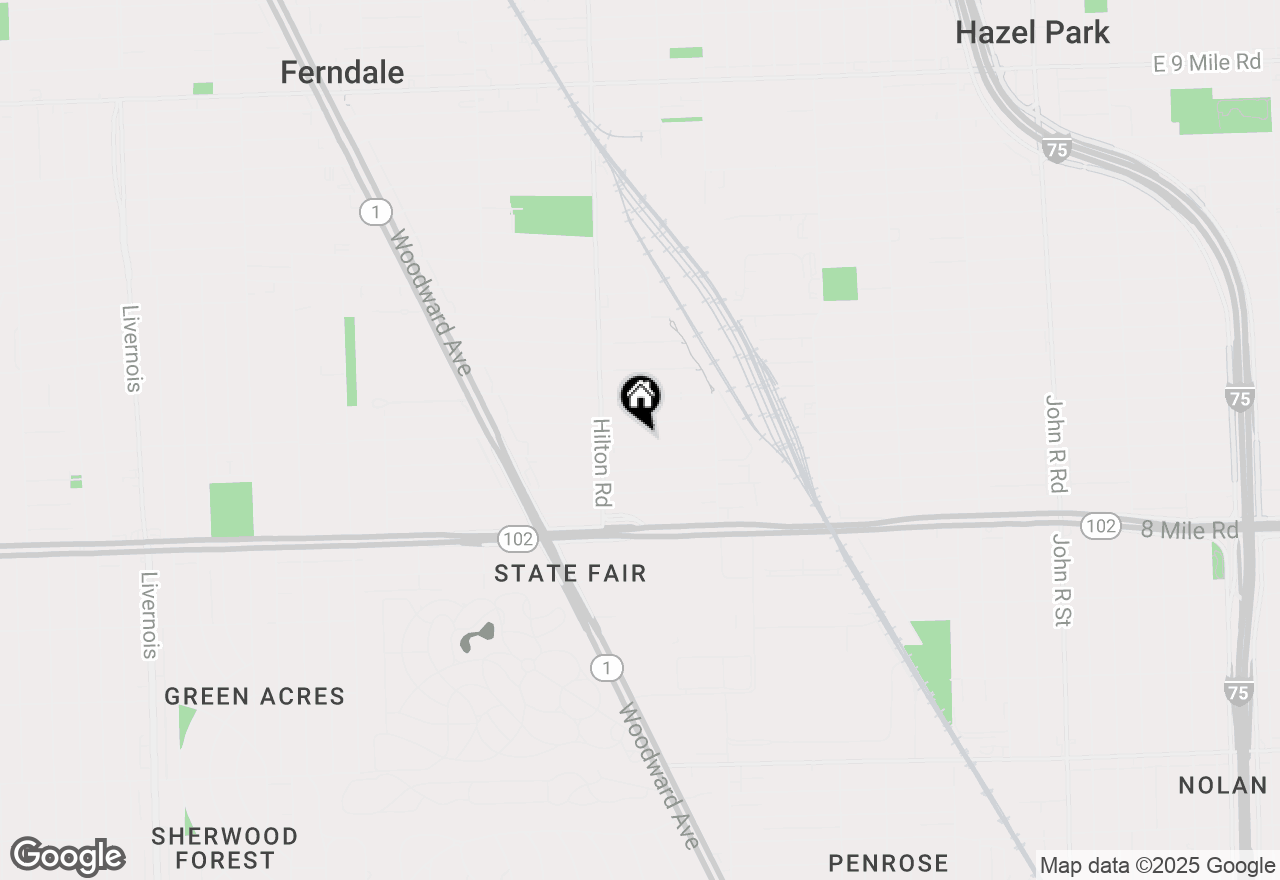 Map of 565 E Webster Street, Ferndale, MI 48220