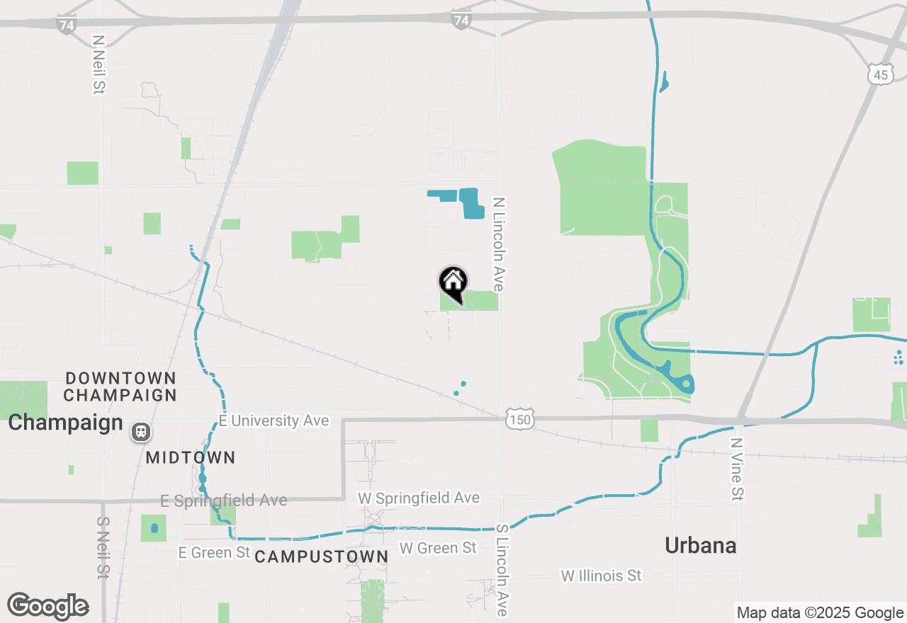 Map of 917 N Harvey Street, Urbana, IL 61801