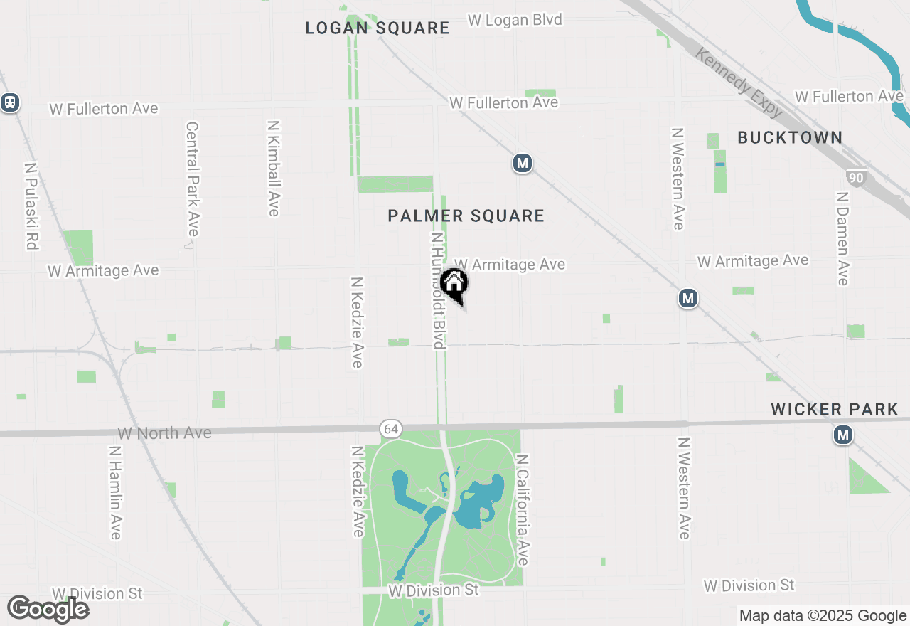 Map of 1847 N Humboldt Boulevard #102, Chicago, IL 60647