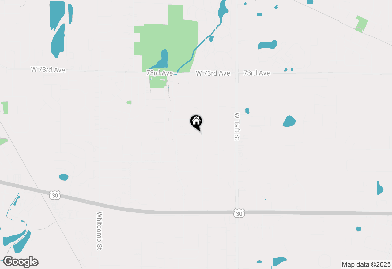 Map of 7625 Marshall Place, Merrillville, IN 46410