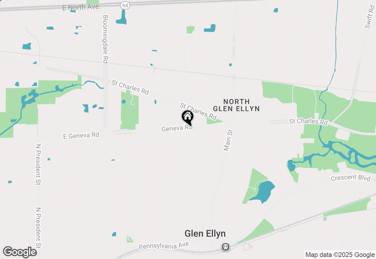 Map of 449 Geneva Road, Glen Ellyn, IL 60137