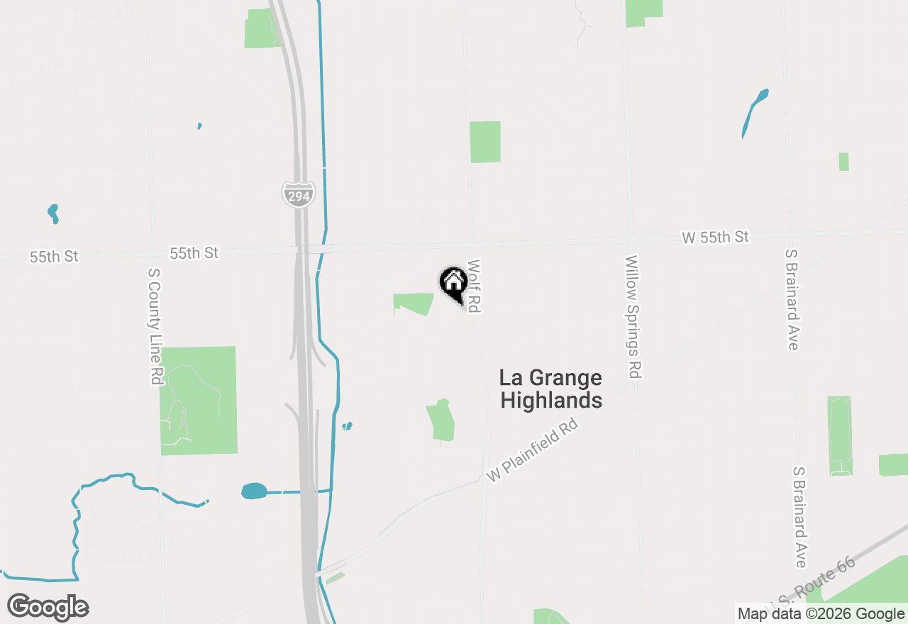 Map of (Address confidential), Western Springs, Illinois 60558