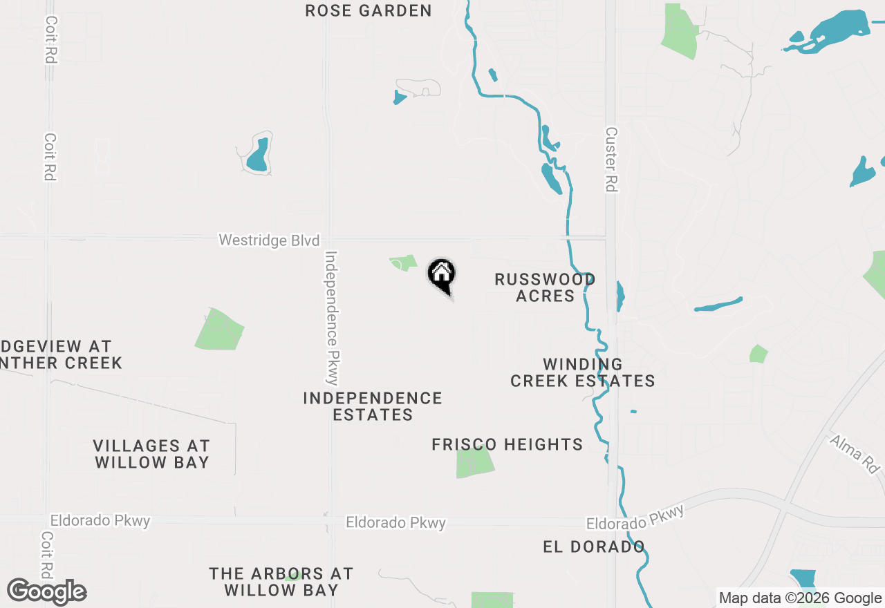 Map of 9600 Woodrow Wilson Drive, Mckinney, TX 75072