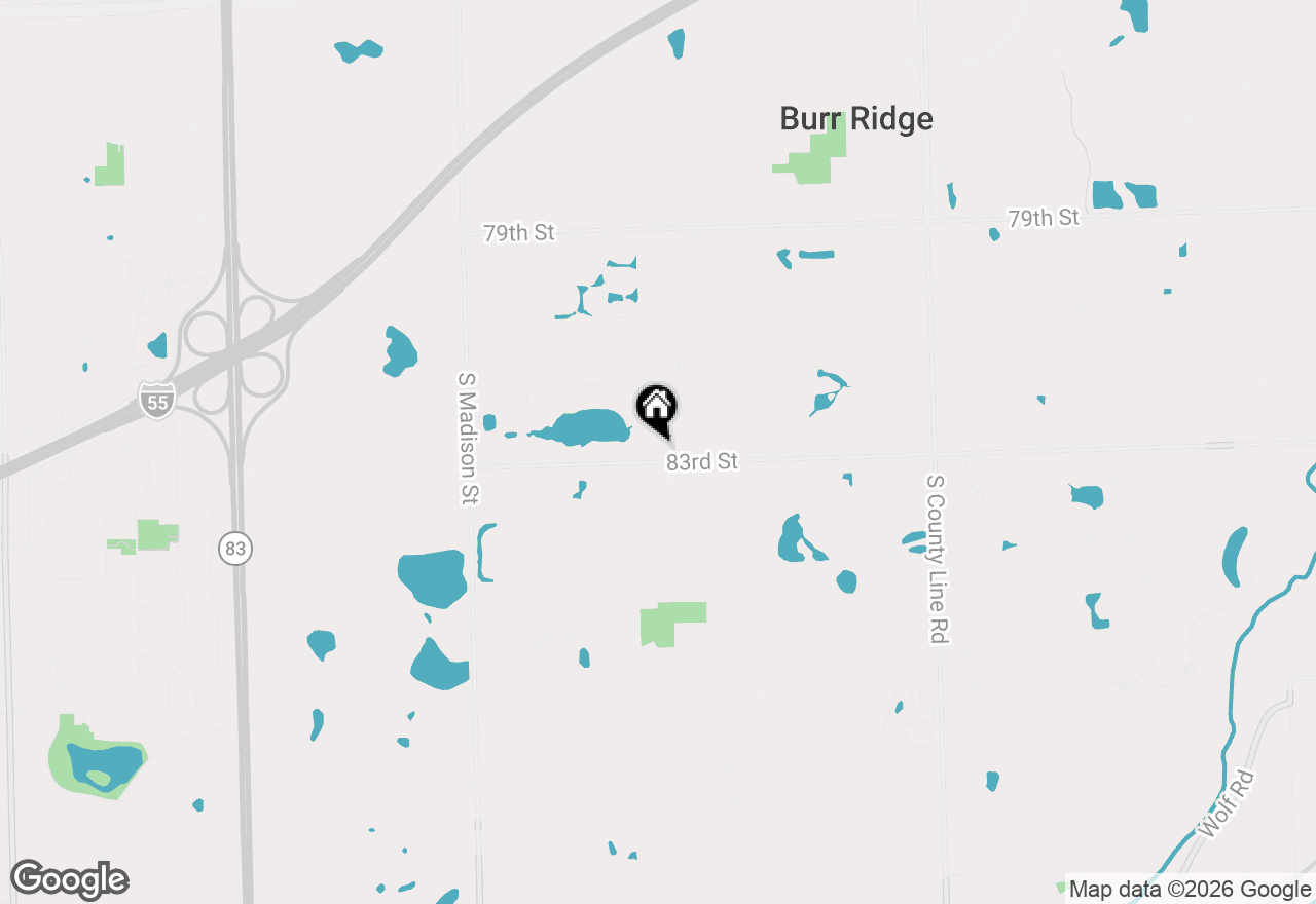 Map of 8283 Lake Ridge Drive, Burr Ridge, IL 60527