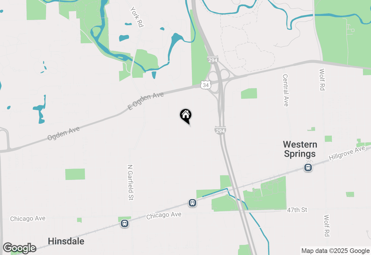 Map of 606 Jefferson Street, Hinsdale, IL 60521