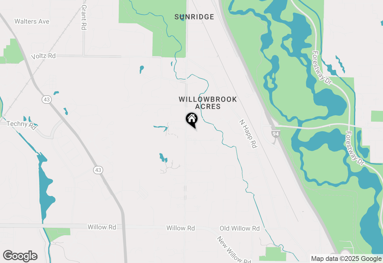 Map of 375 Sunset Drive, Northfield, IL 60093