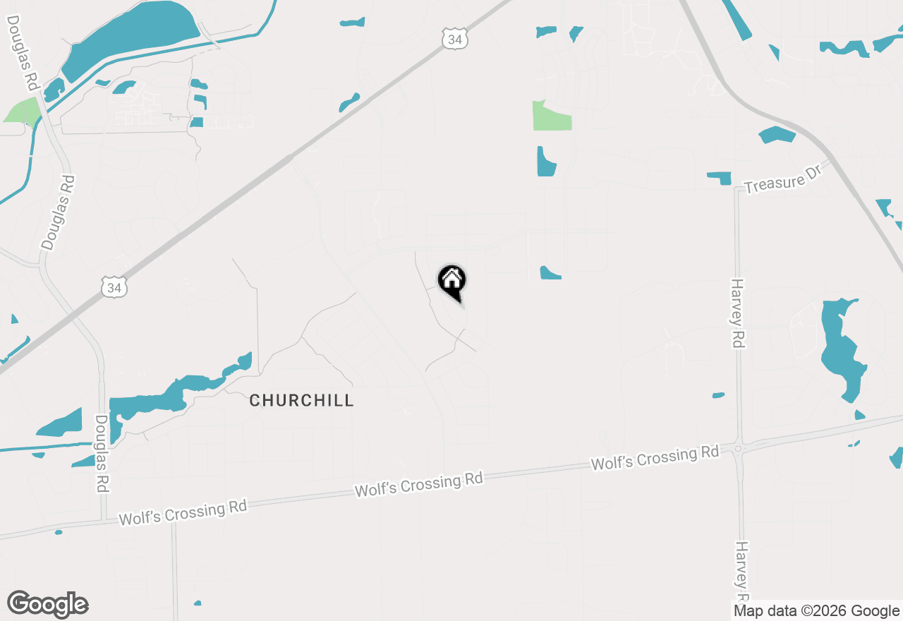 Map of 121 Preakness Drive, Oswego, IL 60543