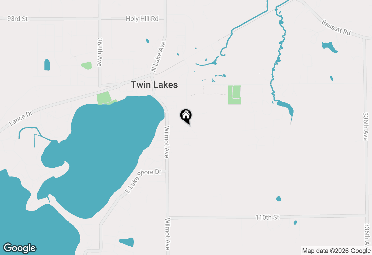 Map of 802 Manor Dr, Twin Lakes, WI 53181