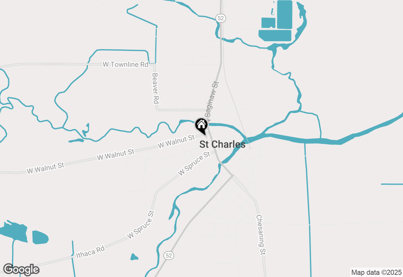 Map of 129 W Walnut Street, St Charles, MI 48655