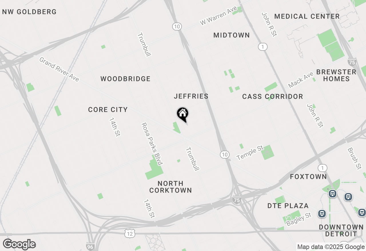 Map of 3628 Trumbull Street #11, Detroit, MI 48208