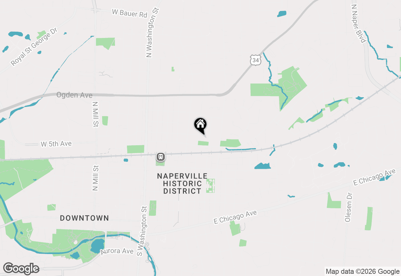 Map of 520 N Sleight Street, Naperville, IL 60563