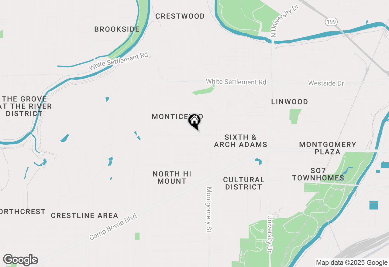 Map of 3725 W 5th Street, Fort Worth, TX 76107