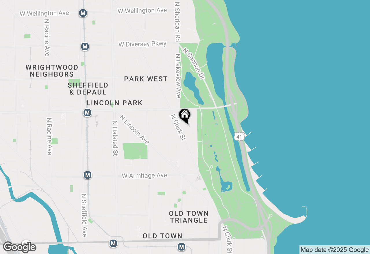 Map of 347 W Belden Avenue, Chicago, IL 60614