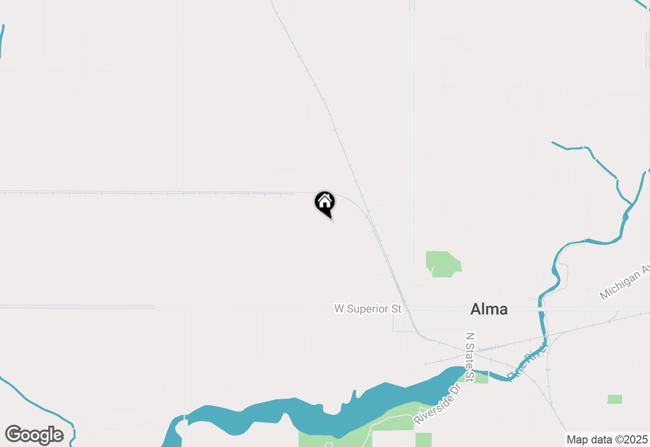 Map of 990 Glencoe Road, Alma, MI 48801