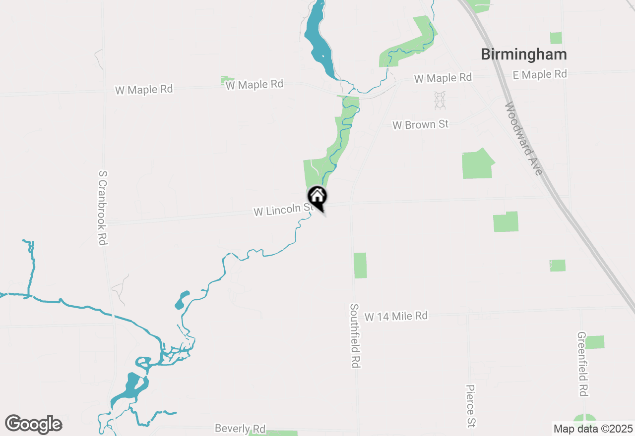 Map of 1230 Latham Street, Birmingham, MI 48009