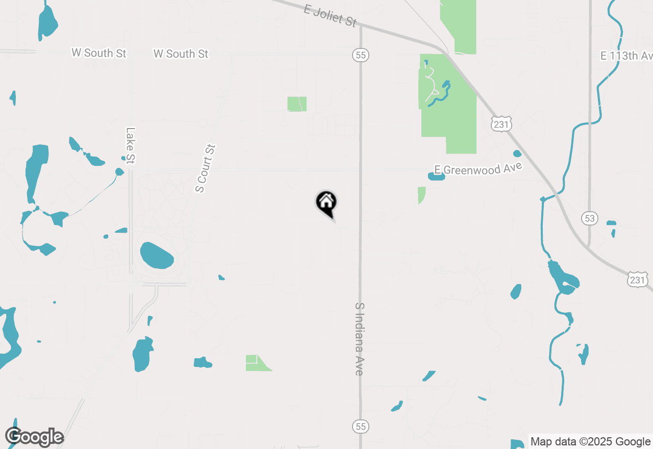 Map of 407 E Elizabeth Drive, Crown Point, IN 46307