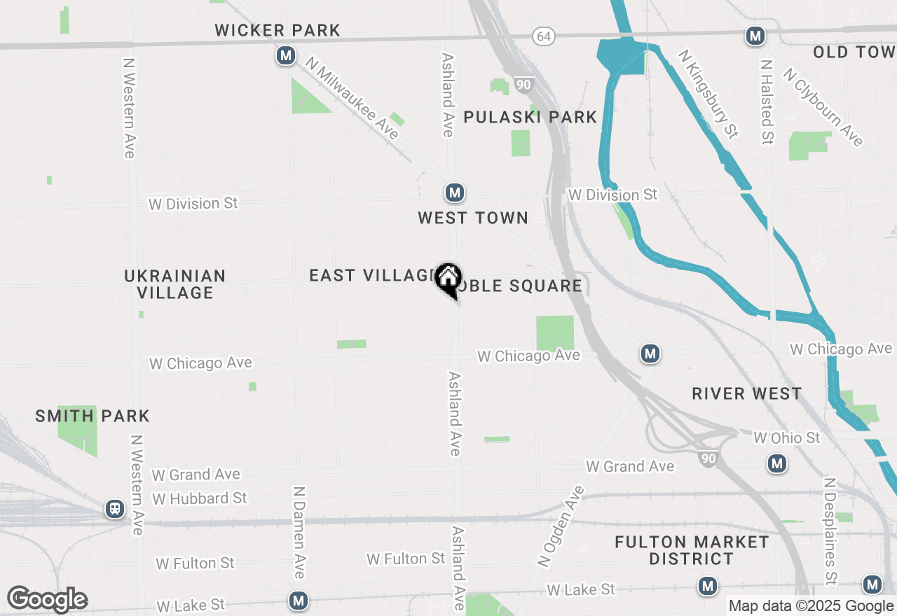 Map of 912 N Ashland Avenue #1A, Chicago, IL 60622