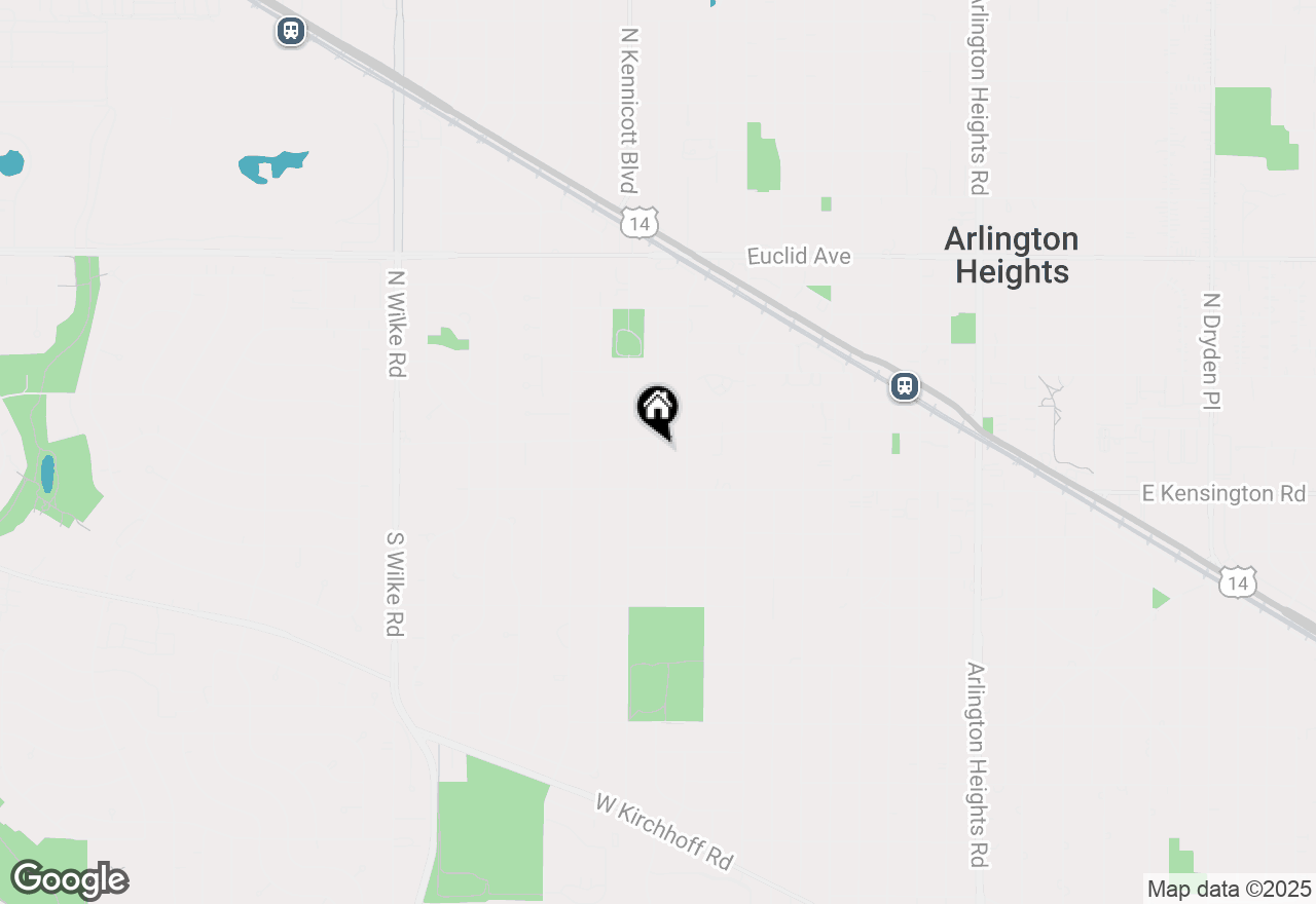 Map of 24 S Kaspar Avenue, Arlington Heights, IL 60005