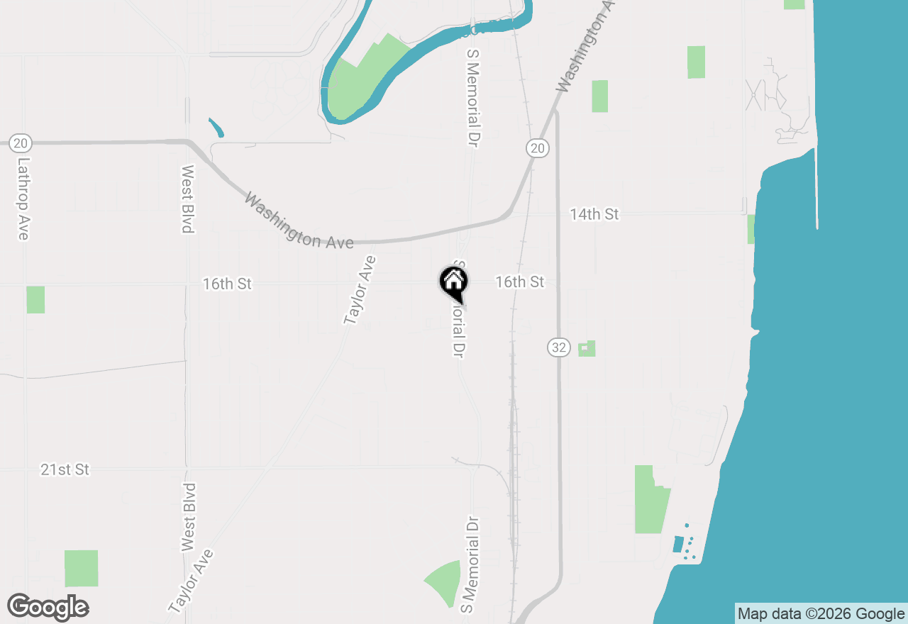 Map of 1644 S Memorial Dr, Racine, WI 53403