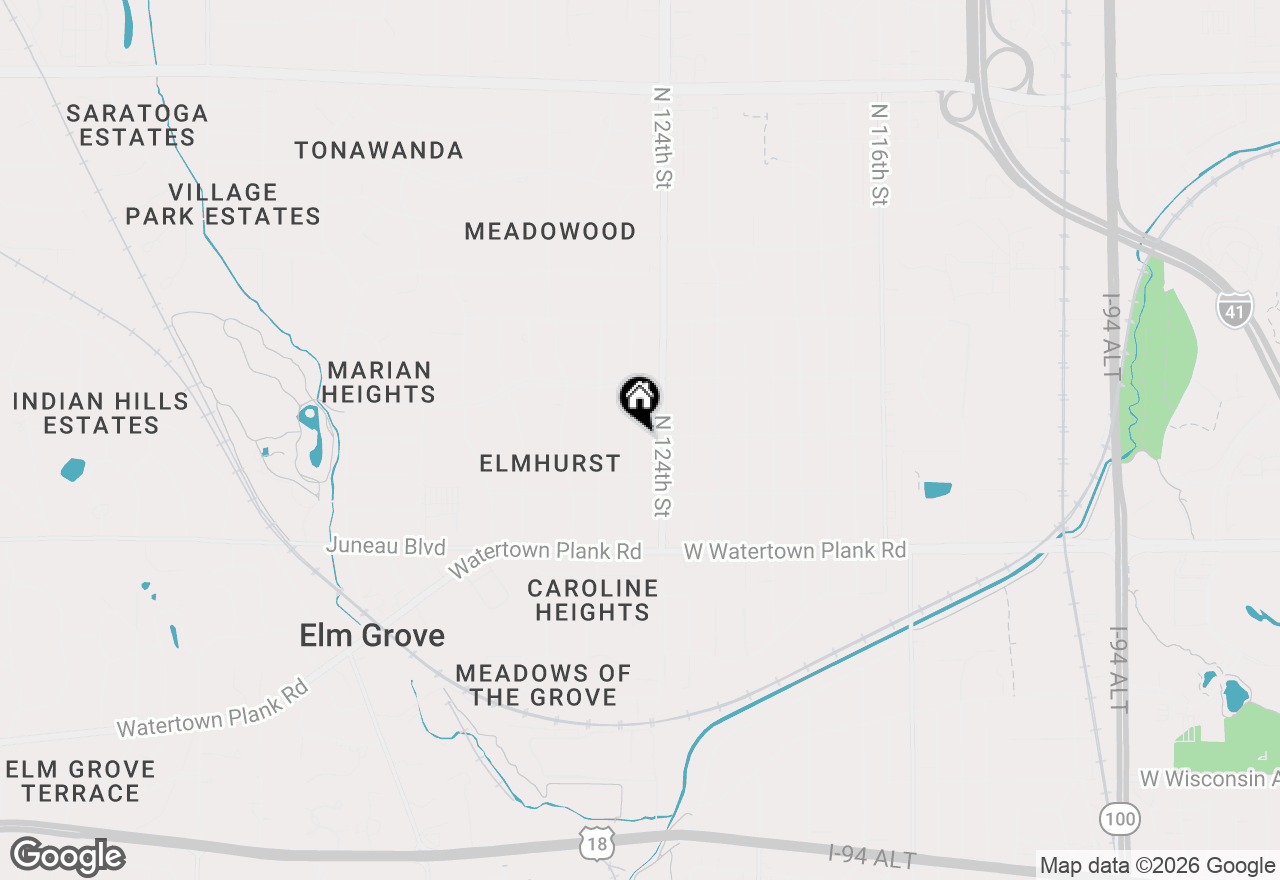 Map of 1430 Woodside Ln, Elm Grove, WI 53122