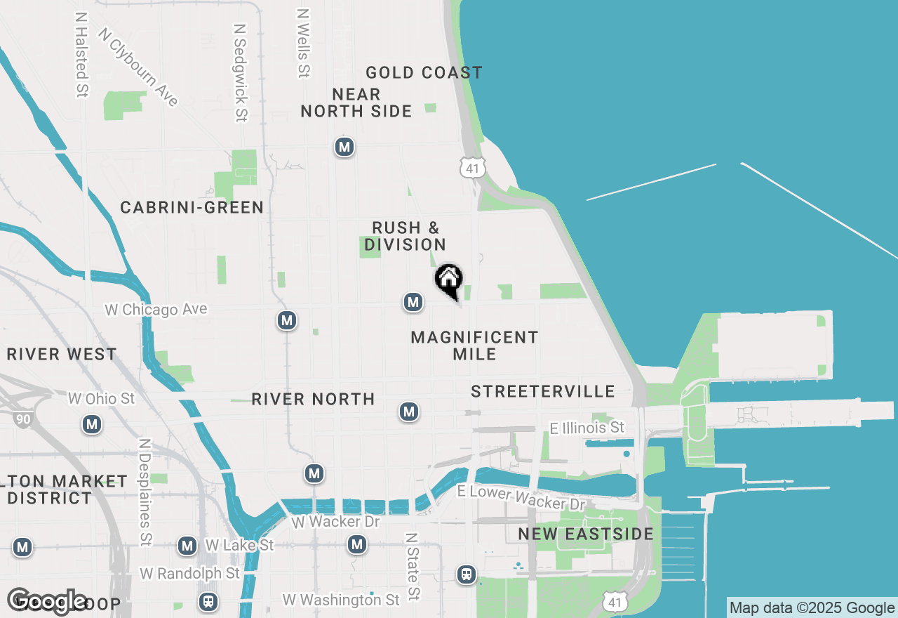 Map of 750 N Rush Street #3403, Chicago, IL 60611