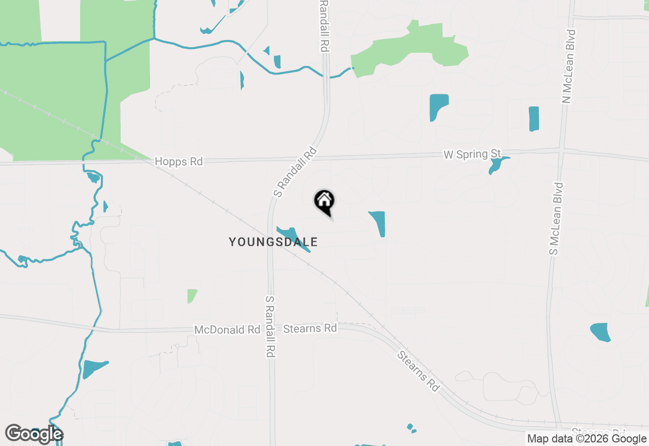 Map of 1683 Seaton Lane, Elgin, IL 60123