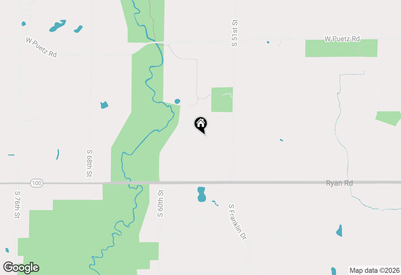 Map of 9239 S 54th St, Franklin, WI 53132