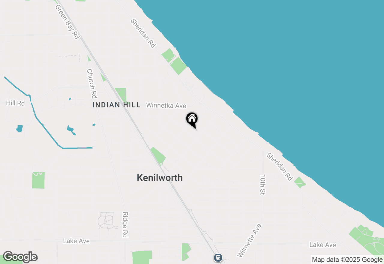 Map of 421 Warwick Road, Kenilworth, IL 60043