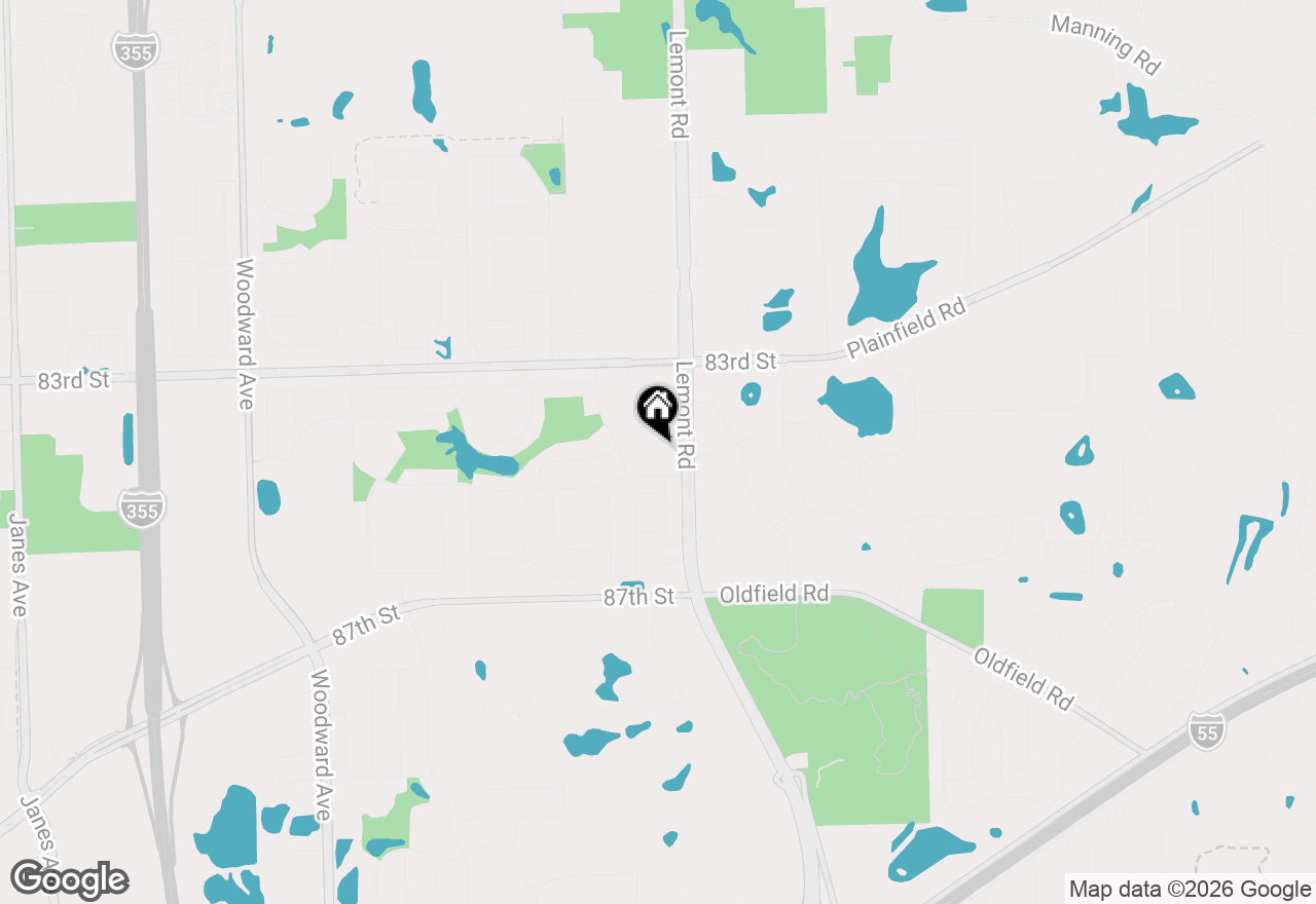 Map of 8462 Sandalwood Court, Darien, IL 60561