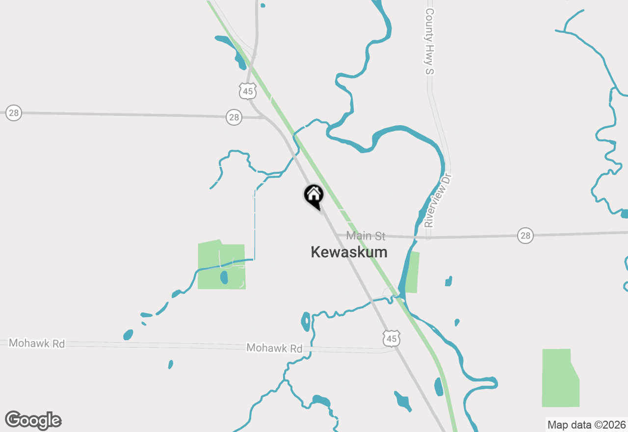 Map of 1326 Midland Ave, Kewaskum, WI 53040