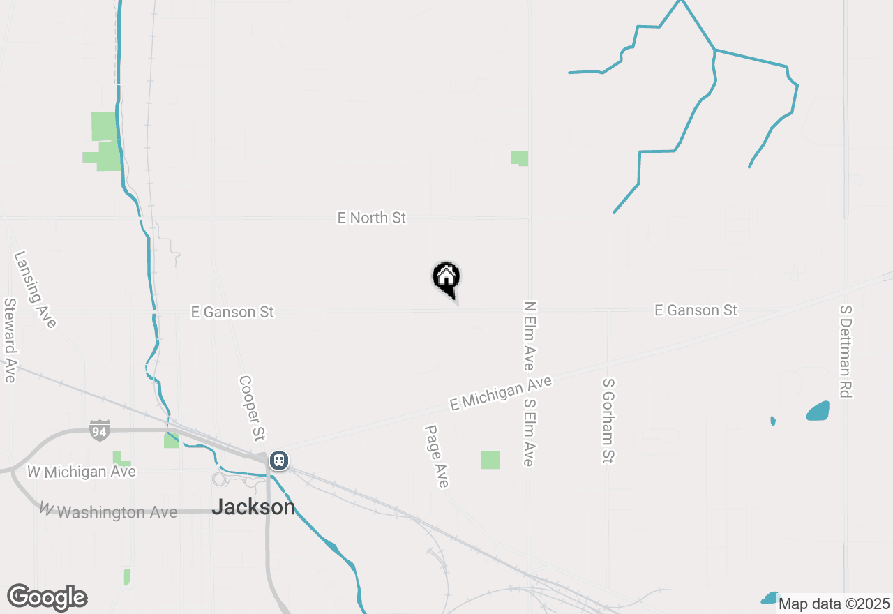 Map of 1232 E Ganson Street, Jackson, MI 49201
