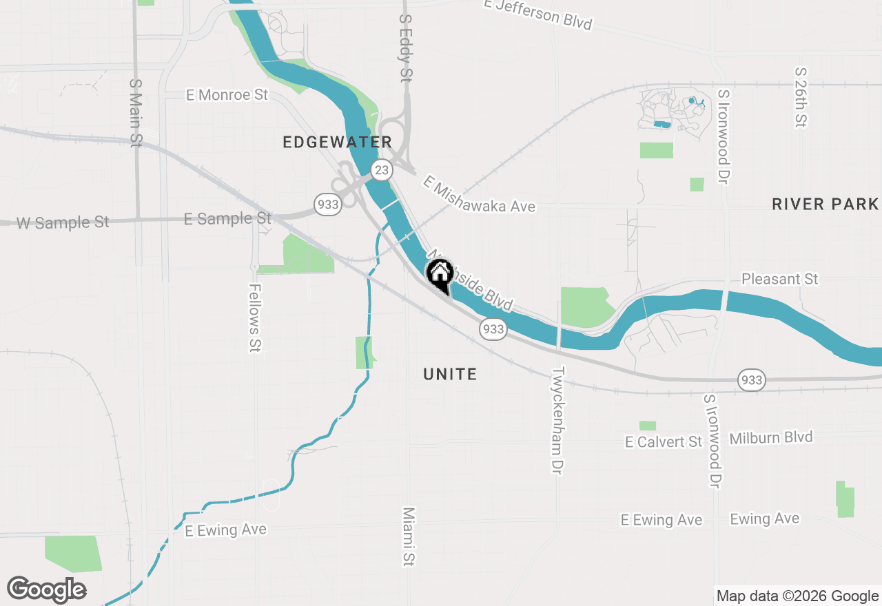 Map of 1164 Lincoln Way, South Bend, IN 46601