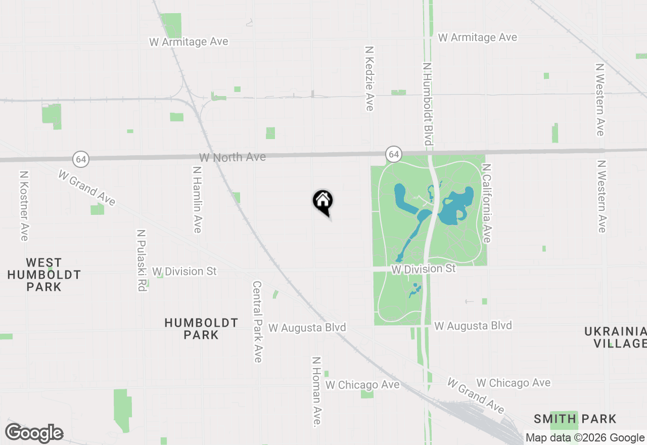 Map of 3340 W Evergreen Avenue #2F, Chicago, IL 60651