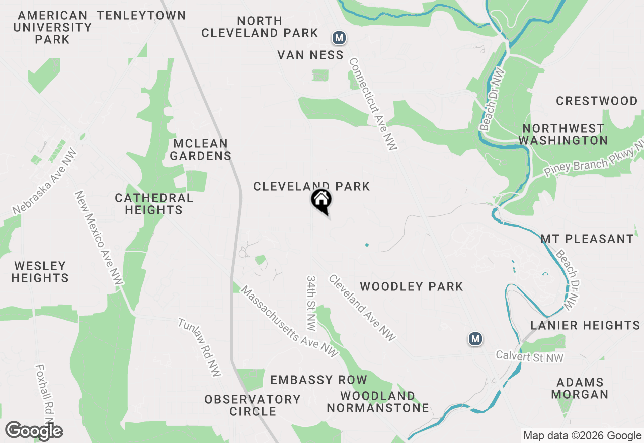 Map of 3110 33rd Place Nw, Washington, DC 20008