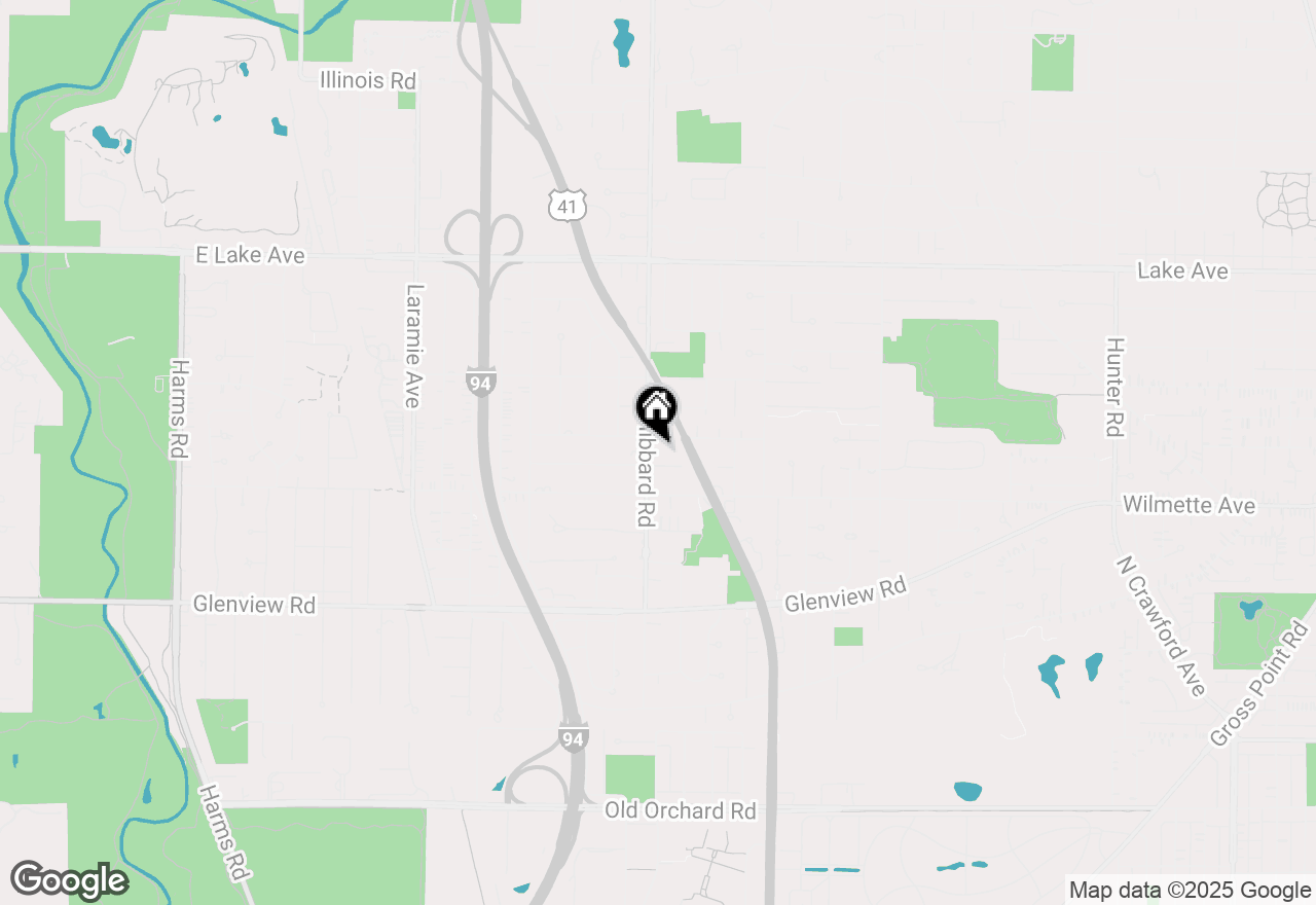 Map of 534 N Hibbard Road, Wilmette, IL 60091