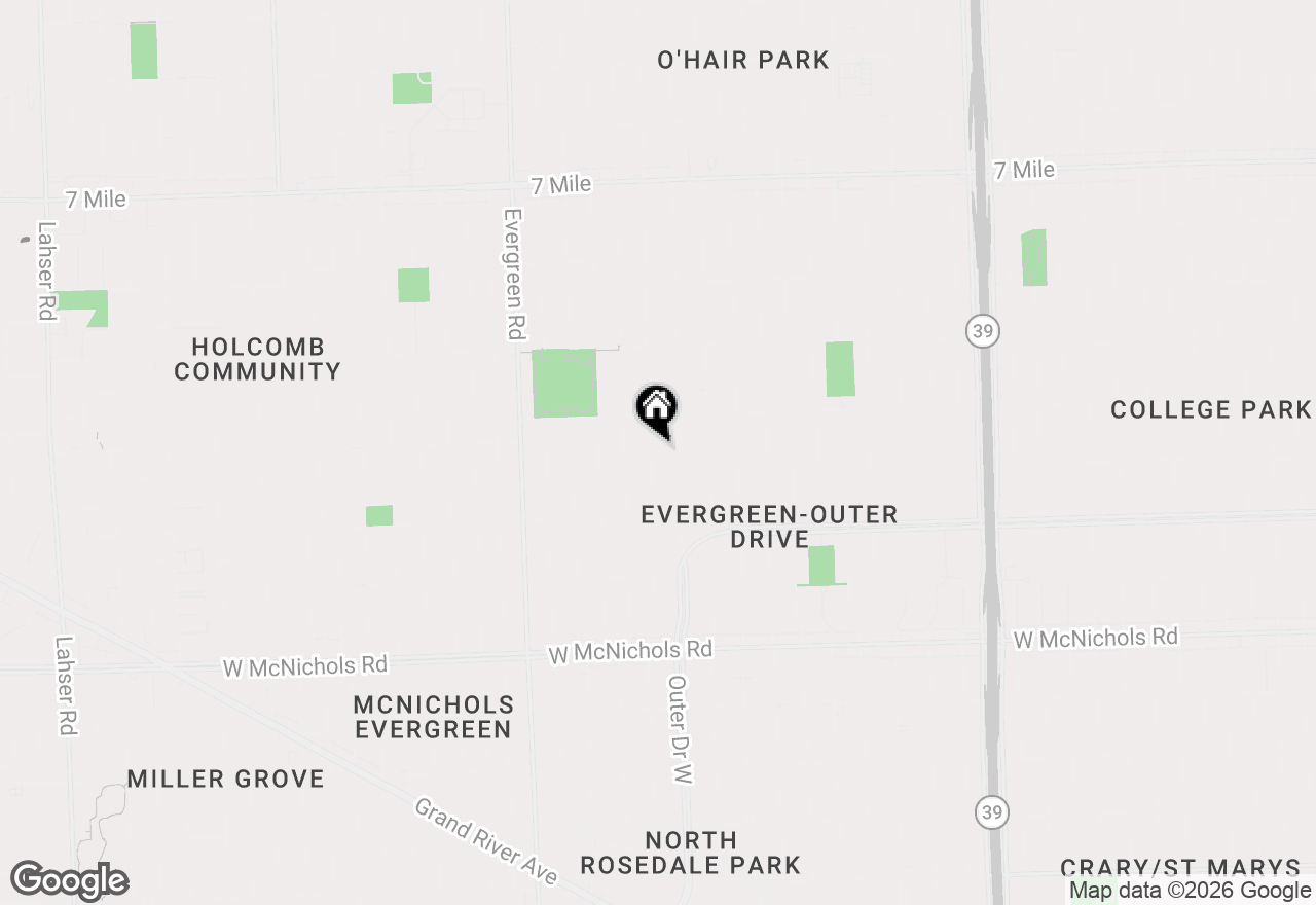 Map of 17630 Huntington Road, Detroit, MI 48219