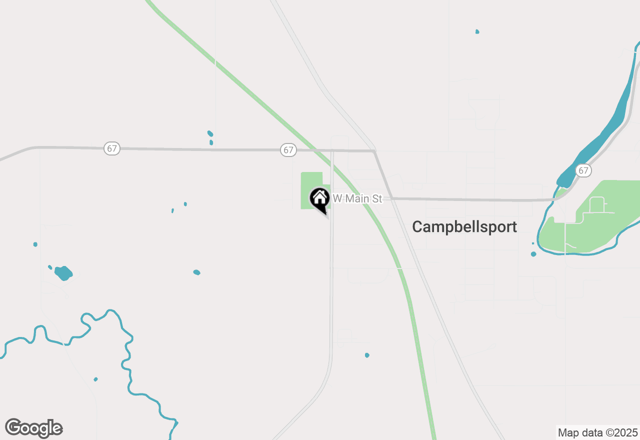 Map of N1572 County Road W, Campbellsport, WI 53010
