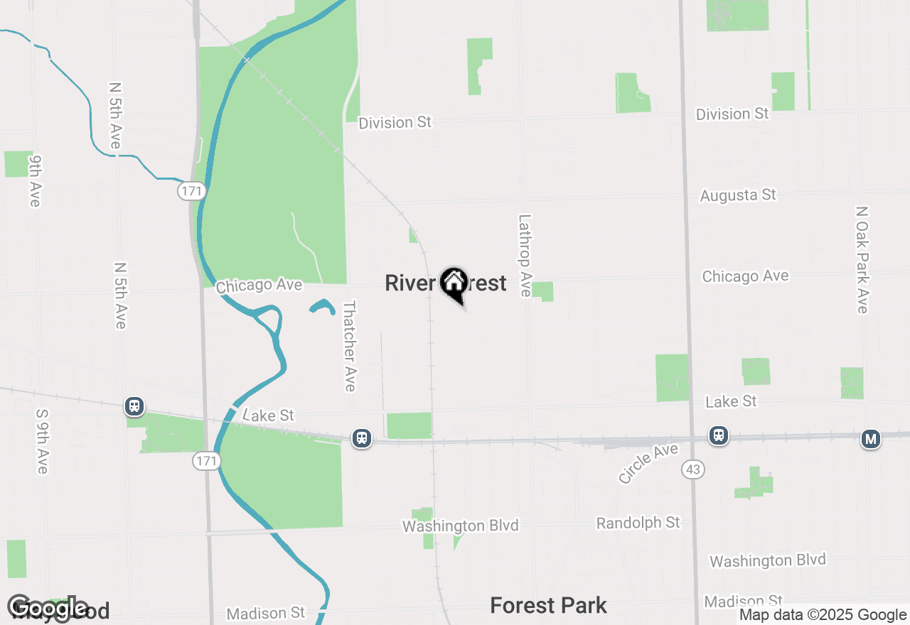 Map of 719 Park Avenue, River Forest, IL 60305