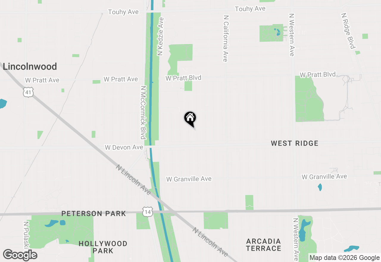 Map of (Address confidential), Chicago, Illinois 60645