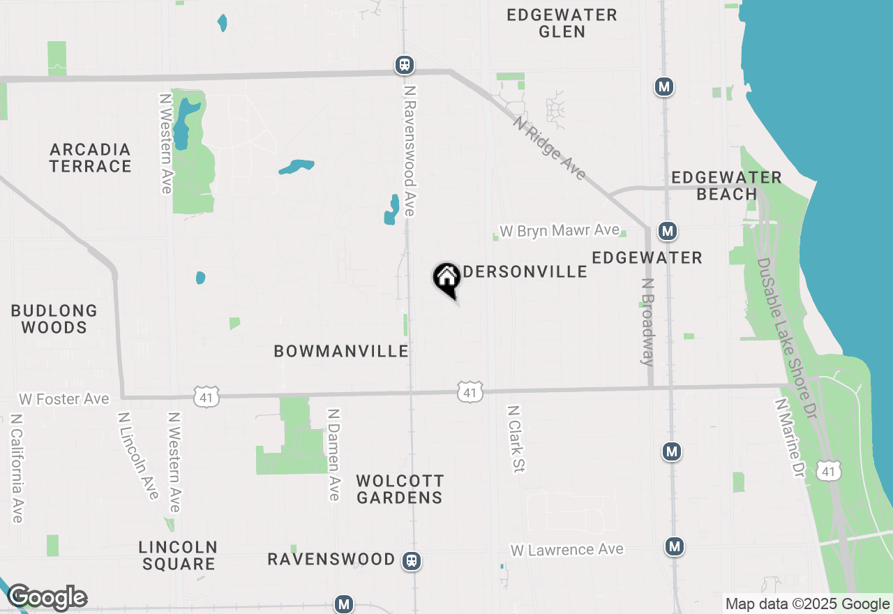 Map of 5406 N Paulina Street #G, Chicago, IL 60640