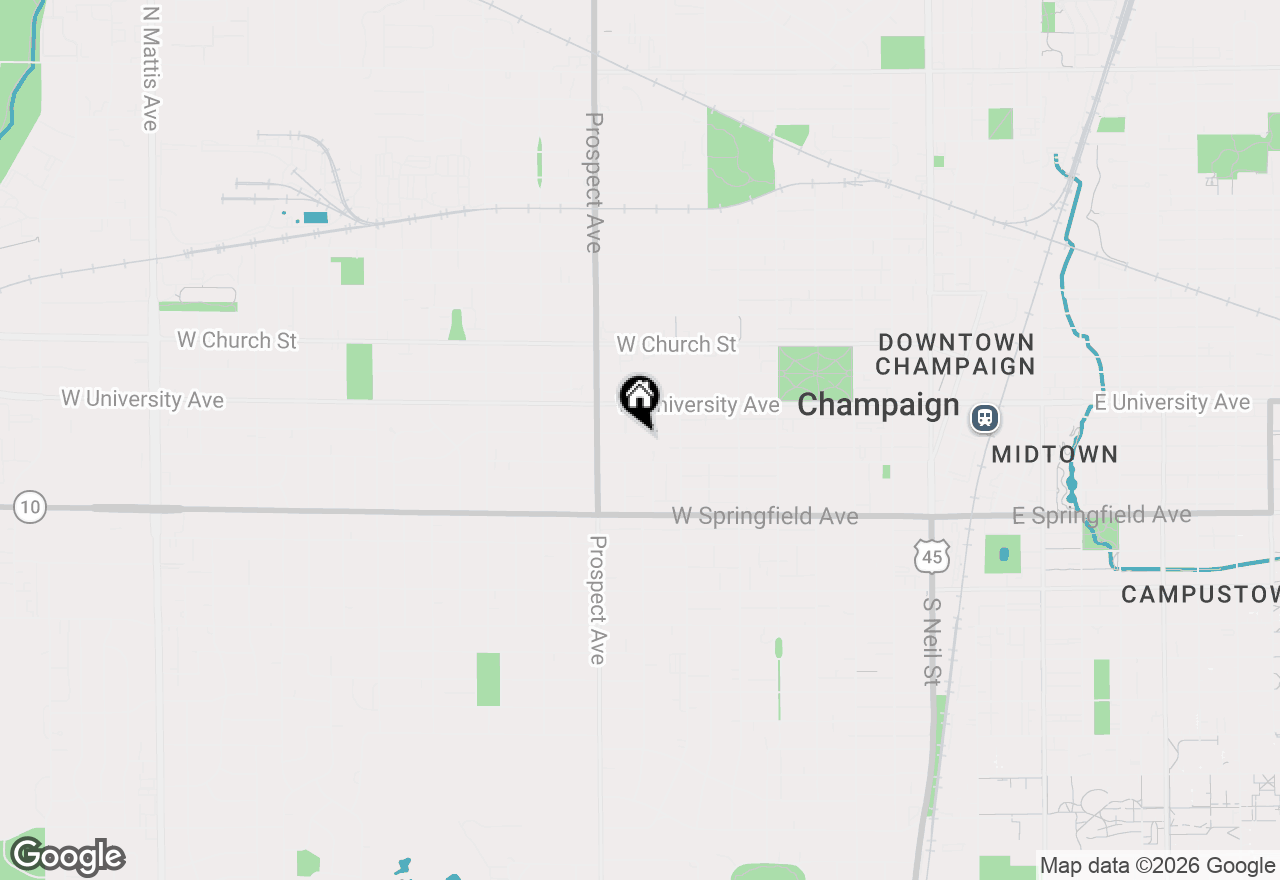 Map of 801 W Clark Street, Champaign, IL 61820